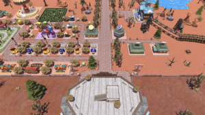 Auch in der Wüste kann man einen Park aufbauen